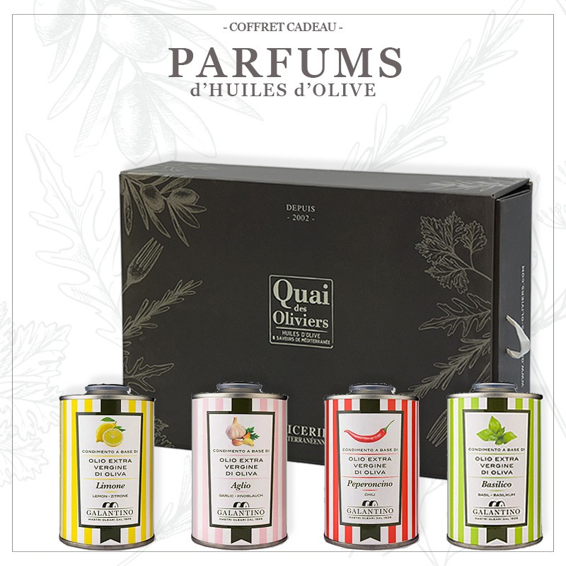 Quai des Oliviers - Coffret huiles d'olive aromatisées