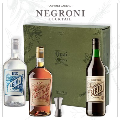 Quai des Oliviers Coffret cadeau Negroni cocktail italien 1