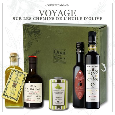 Quai des Oliviers Coffret cadeau huiles d'olive d'exception 1