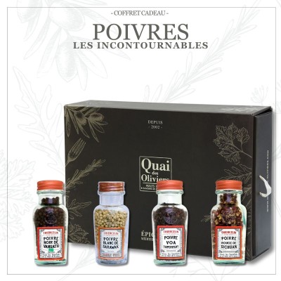 Quai des Oliviers - Coffret cadeaux découverte des poivres